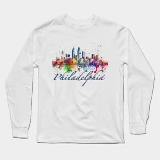 Philadelphia Skyline Long Sleeve T-Shirt